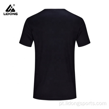 Homens Slim Camisa Atlética Camisa Em Branco Pescoço Esporte